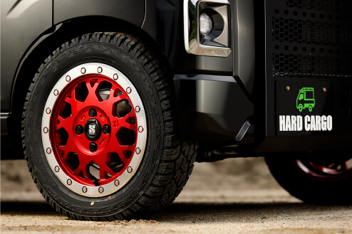 YokohamaのジオランダーX-AT(165/65-14)ホイール:14インチ、エクストリームJ・XJ04/XJ07