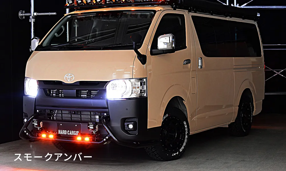 ハイエース　バンパー ハイエース リアバンパー 標準ボディ FRP 未塗装 200系 4型以降