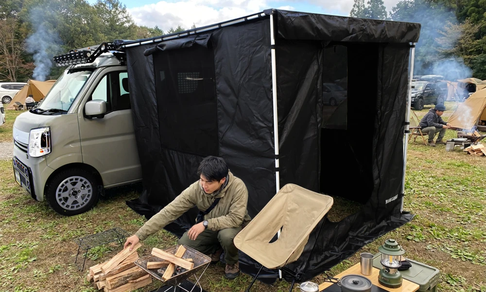 HARD CARGO ROOM TENT ルームテント サイドオーニング用 ルームテント（バン専用）│ 製品一覧 │ HARD CARGO JAPAN │ ハード